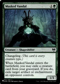 MTG Masked Vandal Normal NM The List Reprints Magic 184 - Image 1