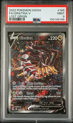 Pokemon Giratina V Full Art 2022 SWSH Lost Origin #186 PSA 9 Mint - Image 1