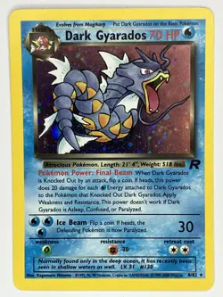 Dark Gyarados LP Unlimited Team Rocket 8/82 Pokemon TCG Holo - Image 1