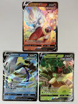 Cinderace V Inteleon V Rillaboom V 022 044 078 /264 Fusion Strike Pokemon TCG - Image 1