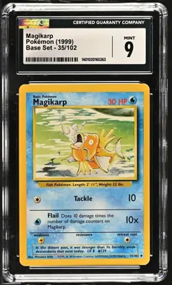 Magikarp CGC 9 Base Set 035/102 Pokemon TCG Regular - Image 1