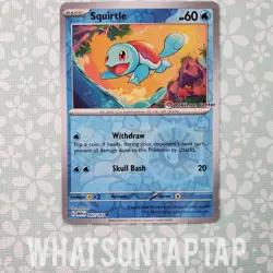 Pokemon Card Squirtle 007/165 Pokemon Center Pre Order Promo SV Pokemon 151 LP - Image 1