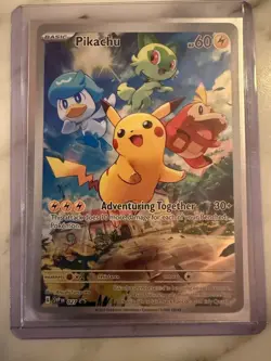 Pikachu 027 Sv: Scarlet & Violet Promo Cards Holo Adventuring Together 27 - Image 1