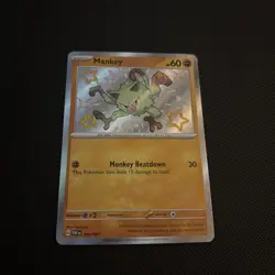 Mankey - 169/091 - Paldean Fates - Baby Shiny Pokemon TCG Card NM Rare - Image 1