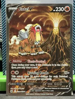 Pokemon Entei v TCG Full Art Ultra Rare Holo Card GG36/GG70 Crown Zenith NM - Image 1