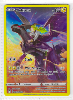 Pokemon Zekrom TG05/TG30 Trainer Gallery Basic Full Art 2022 TCG Card - Image 1