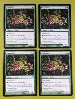 River Boa x4 Zendikar 4x Playset Magic the Gathering MTG - Image 1