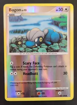 Pokemon BAGON 53/100 Reverse Holo Stormfront - Played 🍒 - Image 4
