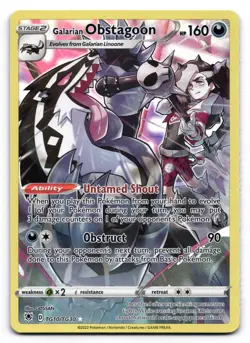 Galarian Obstagoon NM Astral Radiance Trainer Gallery TG10/TG30 Pokemon TCG Holo - Image 1