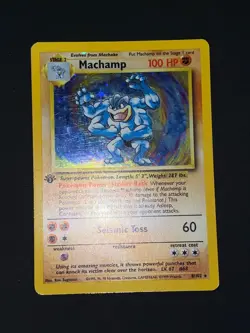 Pokemon TCG - Machamp - Base Set (Deck Exclusives) - 8 - Good - 1st edition - Ho - Image 2