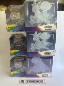 3 x Pokemon Chilling Reign Elite Trainer Box & Tin Costco New & Sealed - Image 1