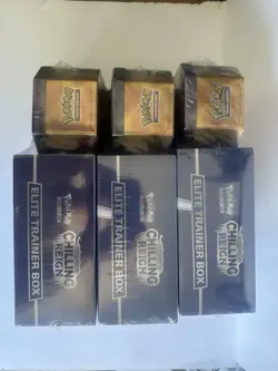 3 x Pokemon Chilling Reign Elite Trainer Box & Tin Costco New & Sealed - Image 5