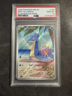 Pokemon TCG Misty's Lapras Destined Rivals 194/182 Mint Condition PSA 10 - Image 1
