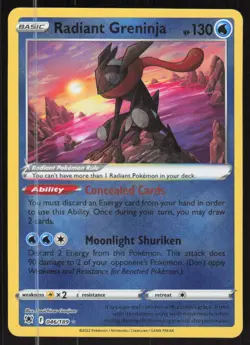 Pokemon TCG SWSH Astral Radiance #46/189 Radiant Greninja NM - Image 1
