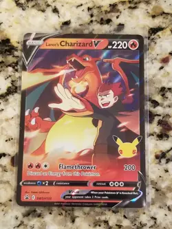 Pokemon TCG Lances' Charizard V Celebrations SWSH133 Black Star Promo NM - Image 1