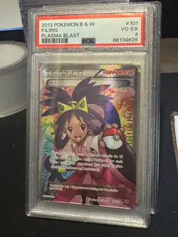 PSA 4 2013 Pokemon Black & White Plasma Blast Iris 101/101 - Image 1
