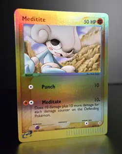 Pokemon TCG - MEDITITE - 37/97 - REVERSE HOLO - EX DRAGON (2003) - VINTAGE - NM - Image 1