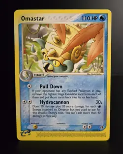 Pokemon TCG - OMASTAR - 19/100 - RARE - EX: SANDSTORM (2003) - VINTAGE - NM - Image 1