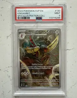 Kingambit svp 130 Pokemon Scarlet & Violet Shrouded Fable Illustration PSA 9 - Image 1