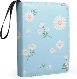 4 Pocket Trading Card Binders for 400 Cards, Cute Flower Pattern - Image 1