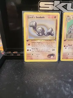 Brock's Geodude Graveler Golem Pokemon Card Set 1st Edition - Image 2