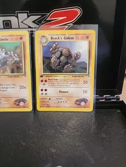 Brock's Geodude Graveler Golem Pokemon Card Set 1st Edition - Image 4