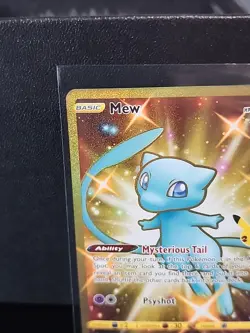 Pokemon Mew Holo Rare TCG Gold Card Celebrations 25th Anniversary 025/025 - Image 3