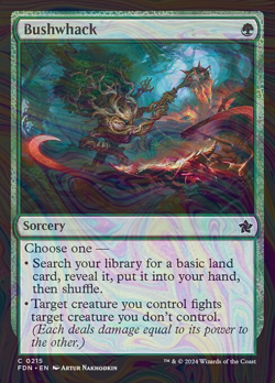Foil Bushwhack - Foundations | MTG Card - Image 1