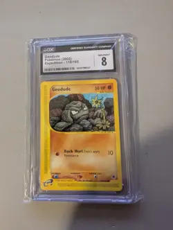 CGC 9.5 MINT Geodude 2002 Expedition 110/165 Pokemon Card - Image 1