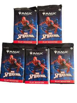 MTG Spider-Man play booster pack (Lot of 5) New sealed Magic The Gathering - Image 1