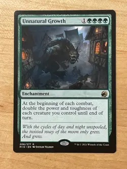 MTG NM Unnatural Growth [Innistrad Midnight Hunt] - Image 1
