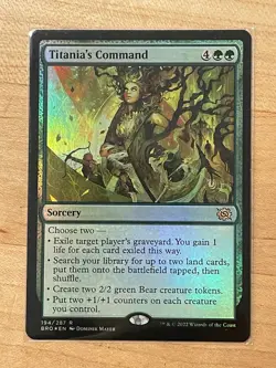 MTG NM Titania's Command Foil [The Brothers' War] - Image 1