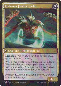Foil Nezumi Freewheeler // Hideous Fleshwheeler - March of the Machine | MTG Car - Image 2