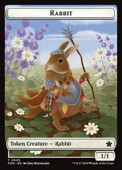 Rabbit - Foundations Tokens | MTG Card - Image 1
