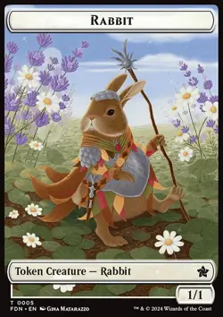 Rabbit - Foundations Tokens | MTG Card - Image 3
