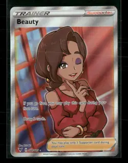 Beauty (Full Art) 181/185 Pokemon SWSH04: Vivid Voltage Ultra Rare NM - Image 1