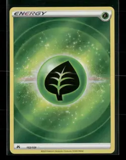 Grass Energy (Texture Full Art) 152/159 Pokemon Crown Zenith Ultra Rare NM - Image 1