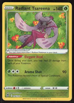 Pokemon TCG SWSH Silver Tempest #016/195 Radiant Tsareena NM - Image 1