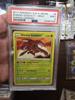 PSA 9 MINT Shining Genesect 9/73 HOLO RARE Pokemon Shining Legends Graded Slab - Image 1