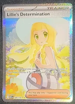 Pokemon Lillie's Determination SIR 184/132 Mega Evolution ENGLISH Pack Fresh - Image 1