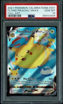 FLYING PIKACHU VMAX 2021 POKEMON SWSH CELEBRATIONS #007 PSA 10 GEM MINT - Image 1