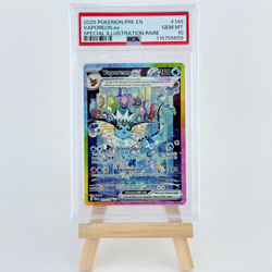 2025 POKEMON PRE EN-PRISMATIC EVOLUTIONS #149 /131 SIR VAPOREON EX PSA 10 - Image 1