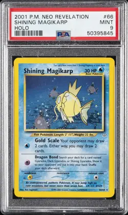 2001 POKEMON NEO REVELATION #66 SHINING MAGIKARP-HOLO PSA 9 - Image 1
