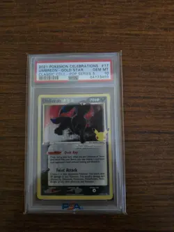 Pokemon Celebrations Umbreon Gold Star Classic Collection Series 17, PSA 10 - Image 1