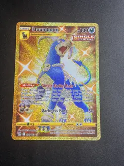 Pokemon TCG - Houndoom 179/163 - Gold Secret Rare Full Art - Battle Styles - Image 1