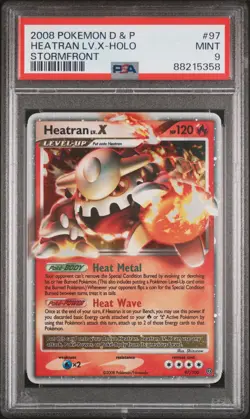 Pokemon Heatran Lv. X Holo 2008 D&P Stormfront #97 PSA 9 Mint - Image 1