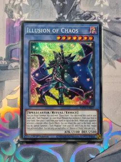 MP23-EN017 Illusion of Chaos Prismatic Secret Rare 1st Edition NM YuGiOh TCG - Image 1