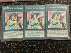 Yugioh 3x Mischief Of The Time Goddess SHVA Secret Rare 1st Ed, NM/VLP - Image 1