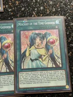 Yugioh 3x Mischief Of The Time Goddess SHVA Secret Rare 1st Ed, NM/VLP - Image 2