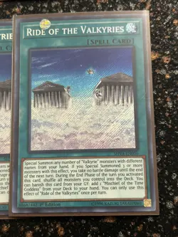 Yugioh 3x Ride Of The Valkyries SHVA 1st Ed Secret Rare NM/VLP - Image 2